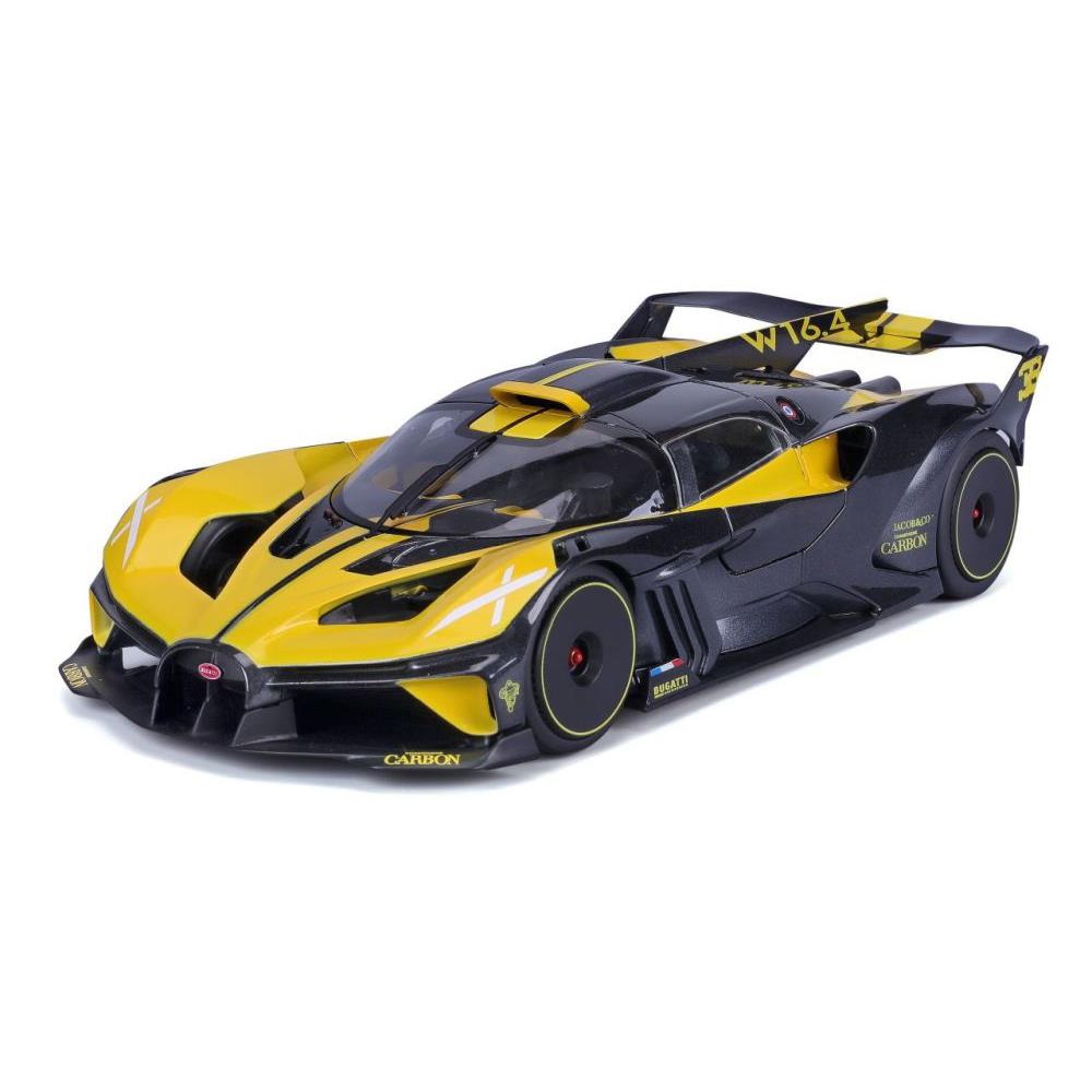 Modellauto Bugatti Bolide, gelb/schwarz, 1:18