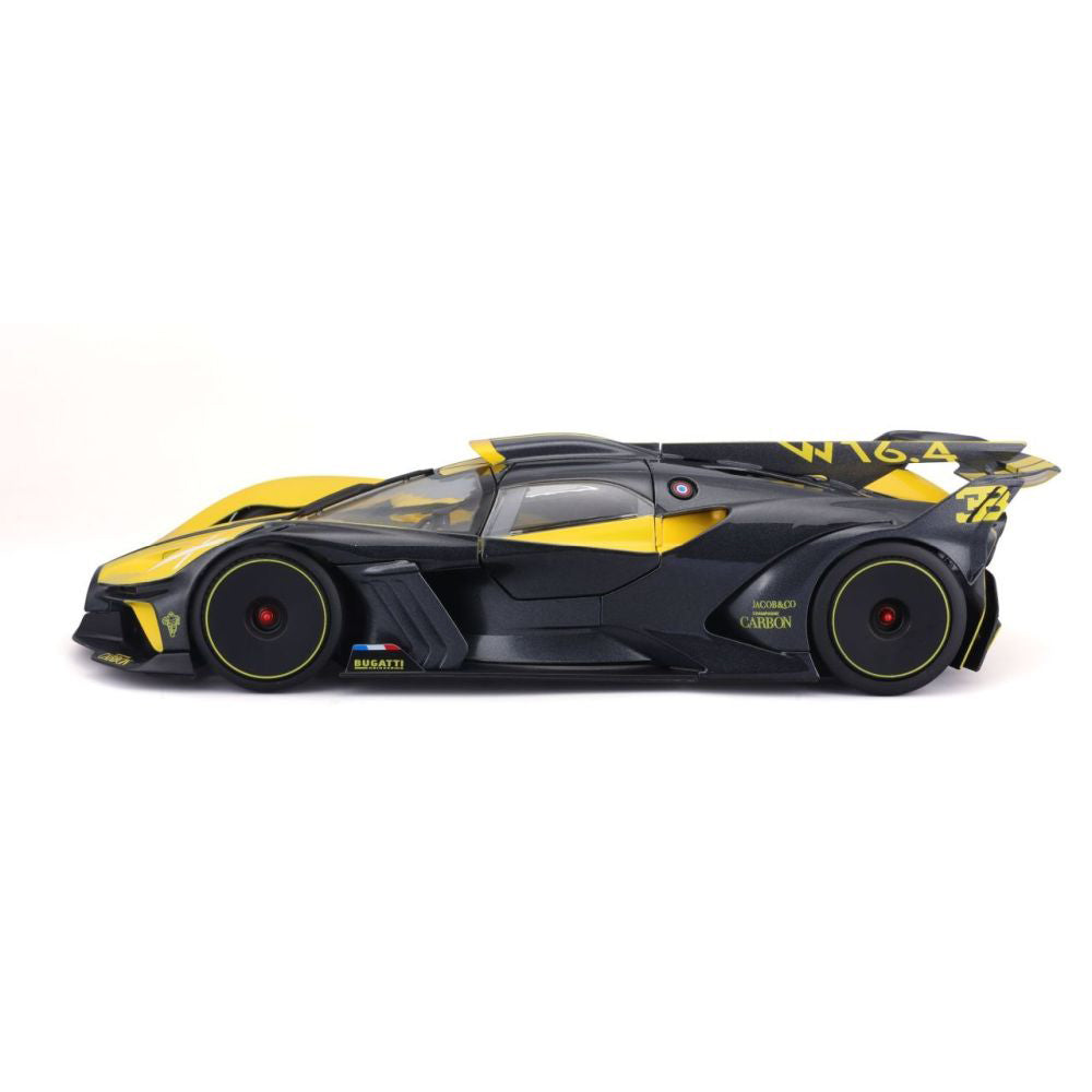 Modellauto Bugatti Bolide, gelb/schwarz, 1:18
