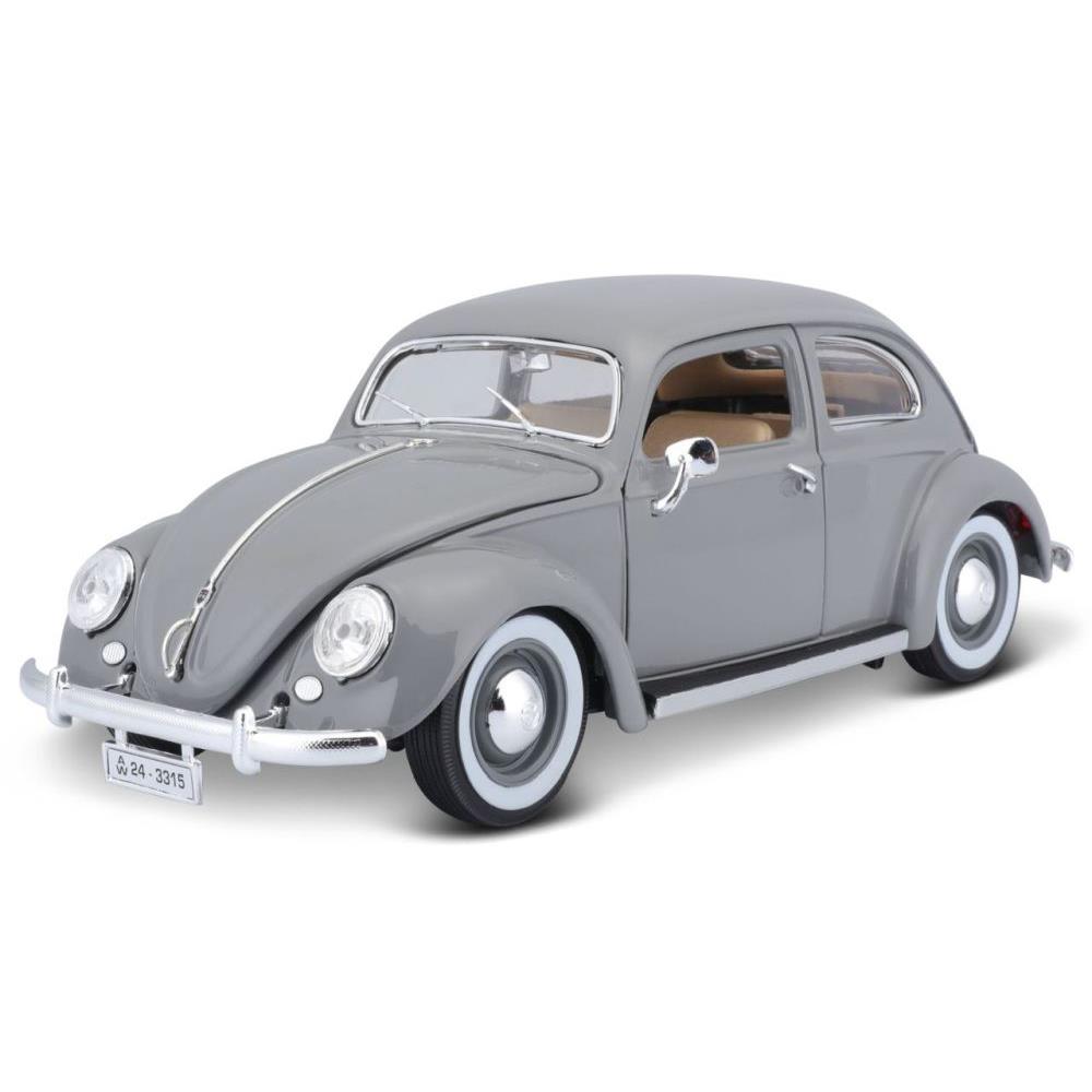 Modellauto Volkswagen Käfer 1955, grau, 1:18