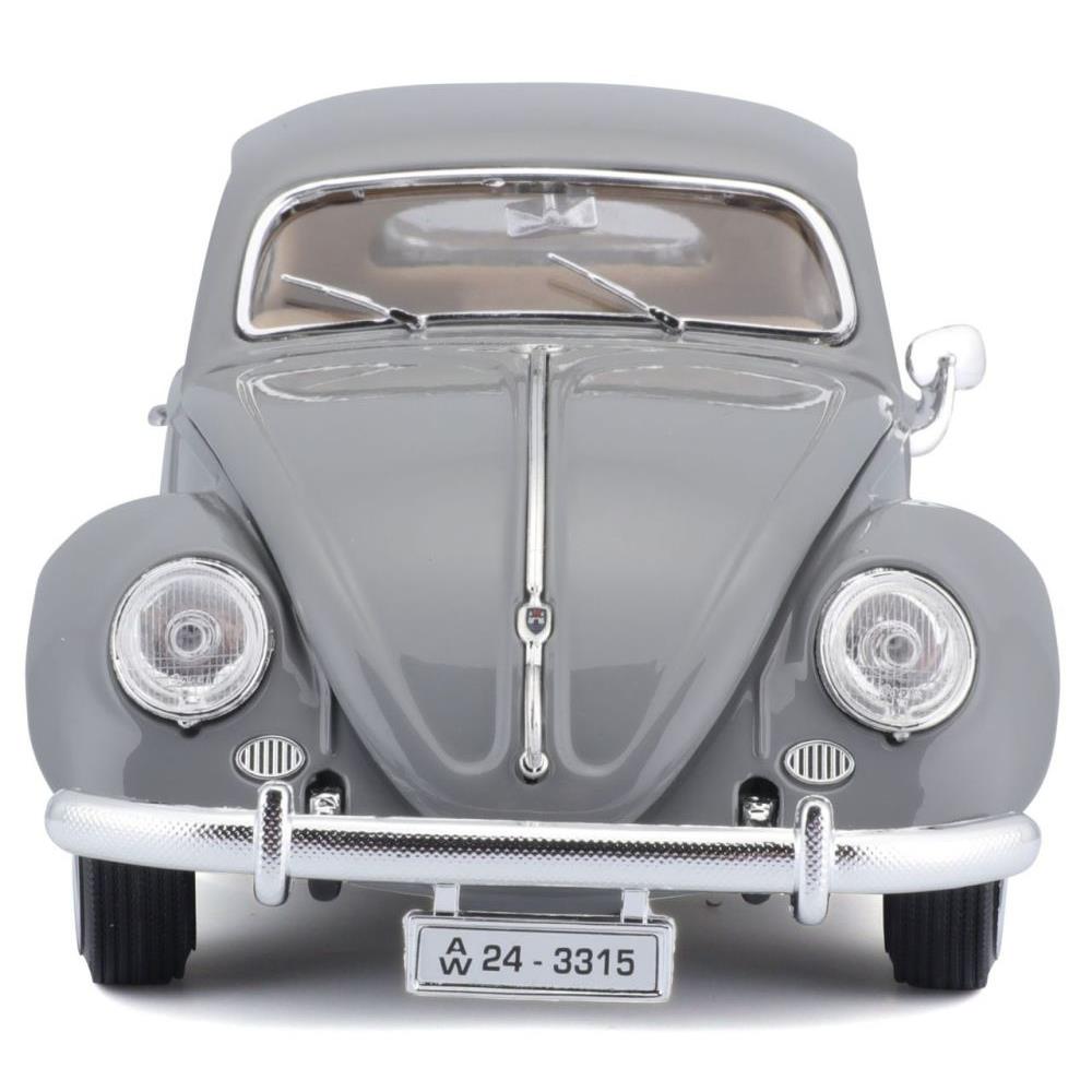 Modellauto Volkswagen Käfer 1955, grau, 1:18