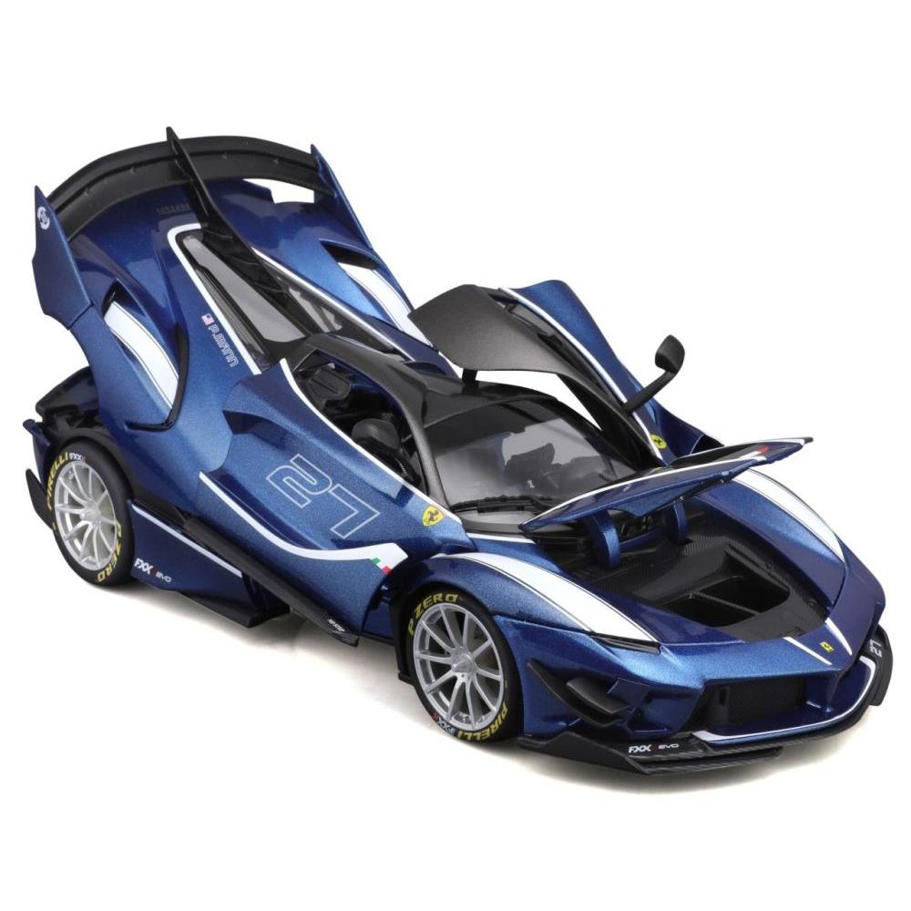 Modellauto Ferrari Race & Play FXX-K EVO, blau, 1:18