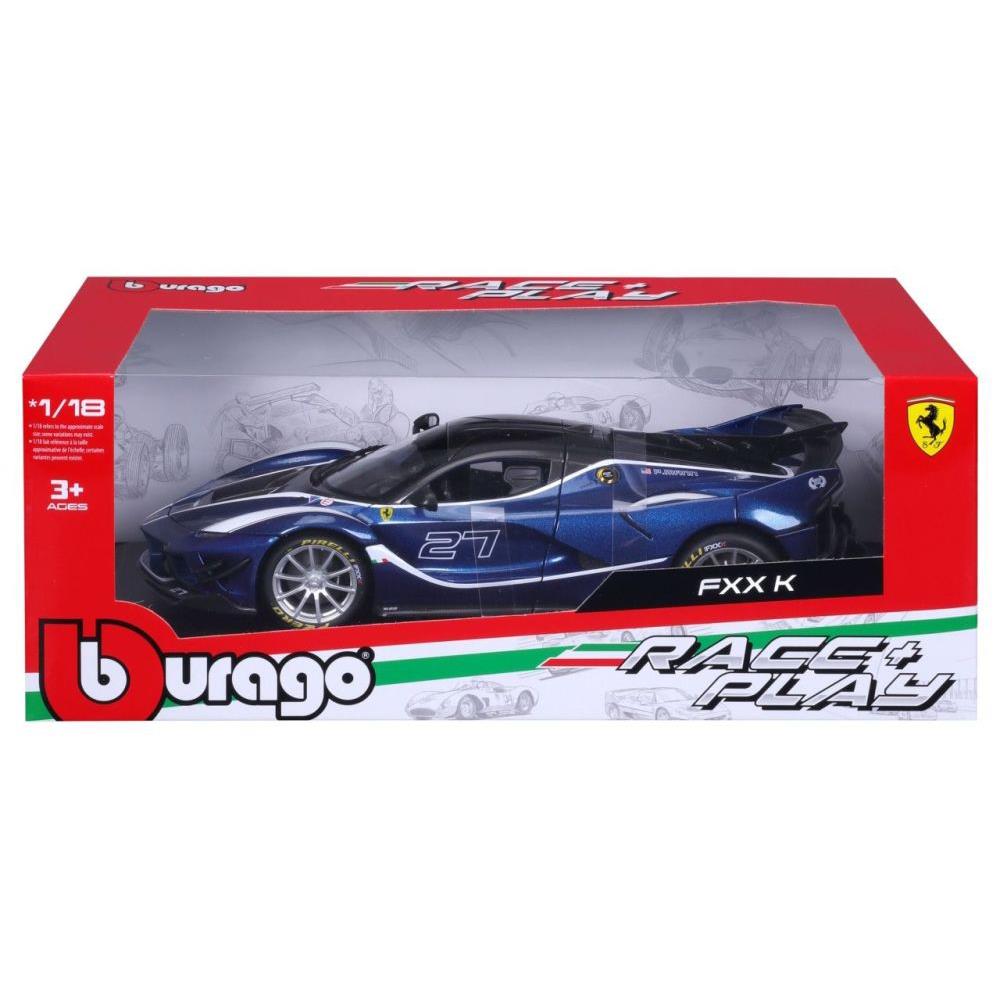 Modellauto Ferrari Race & Play FXX-K EVO, blau, 1:18