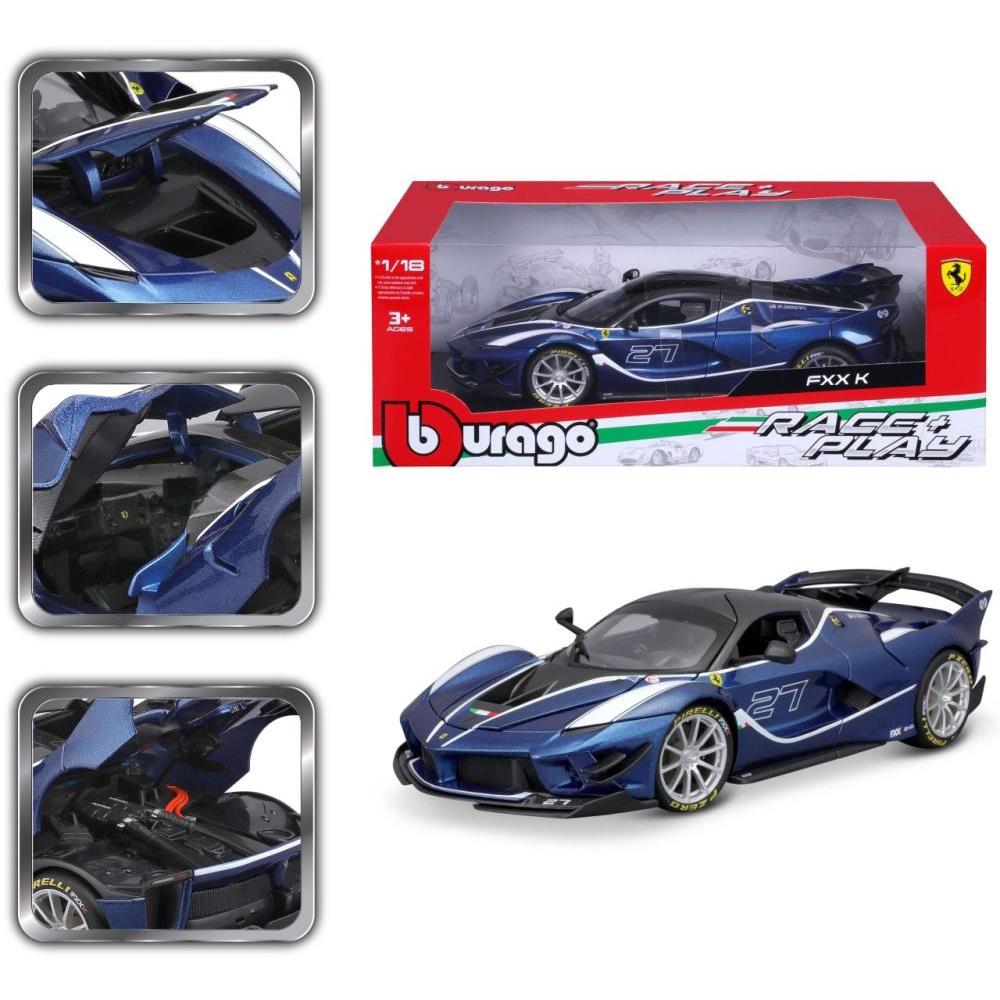 Modellauto Ferrari Race & Play FXX-K EVO, blau, 1:18