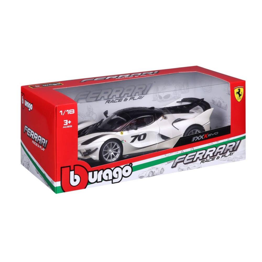Modellauto Ferrari Race & Play FXX-K EVO, weiss, 1:18