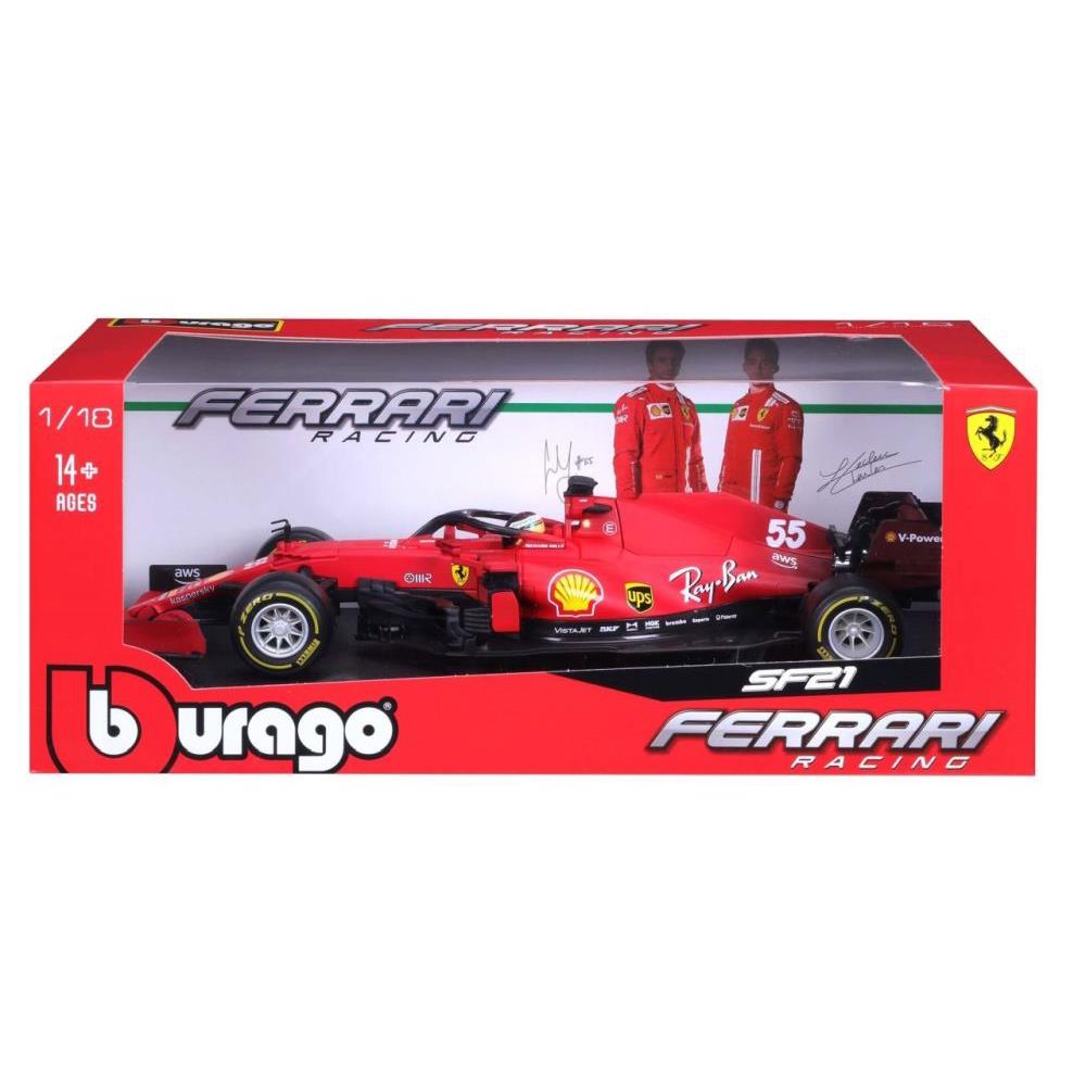 Modellauto Ferrari F1 2021 #55 Carlos Sainz, 1:18