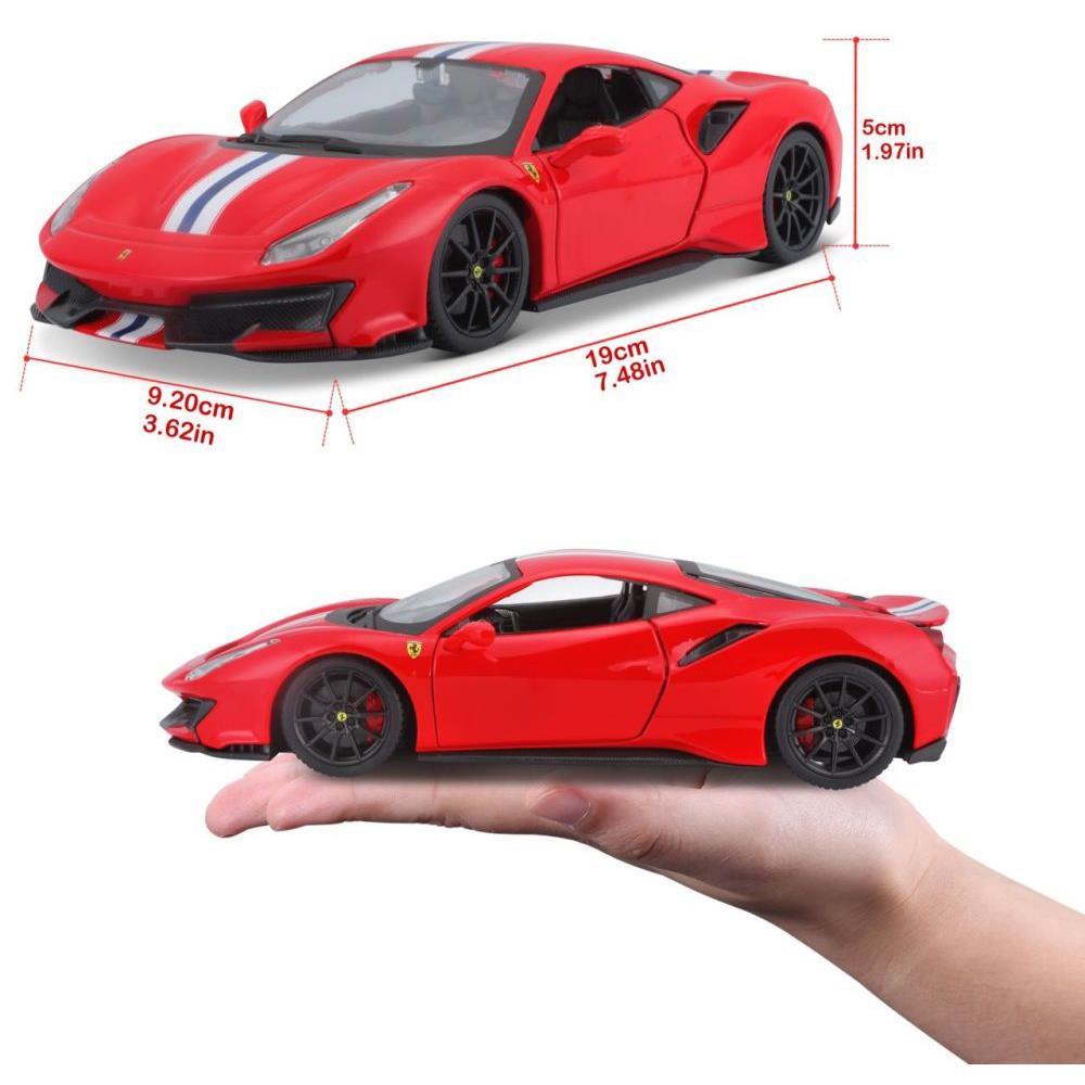 Modellauto Ferrari Race & Play 488 Pista, rot, 1:24