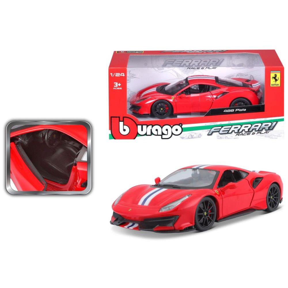 Modellauto Ferrari Race & Play 488 Pista, rot, 1:24