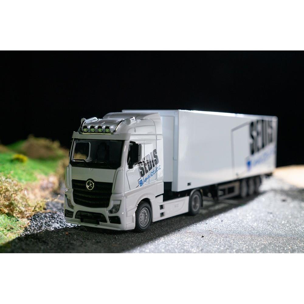Modellauto Mercedes Lastwagen mit Stapler & Zubehör