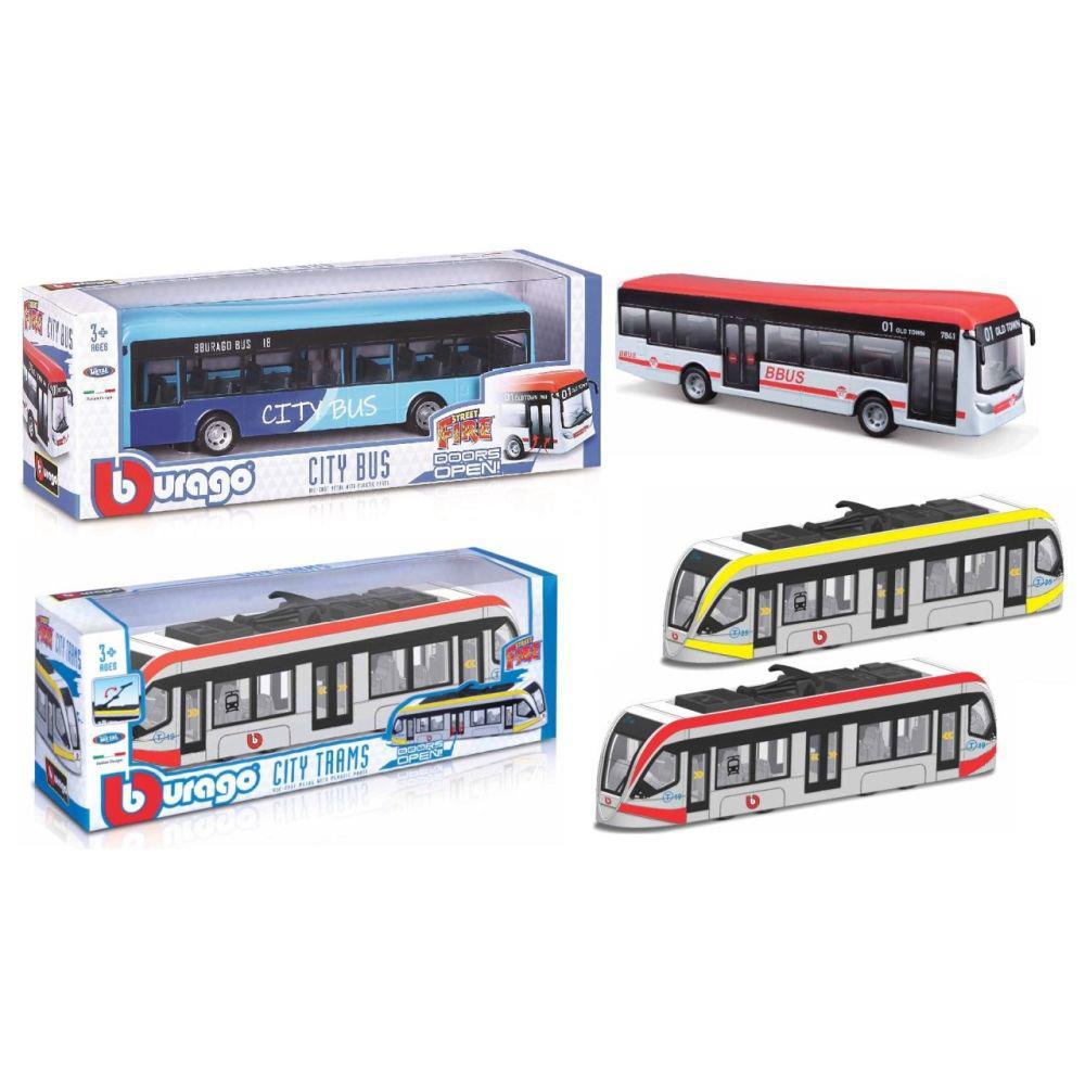 Modellauto City Bus & Tram, assortiert