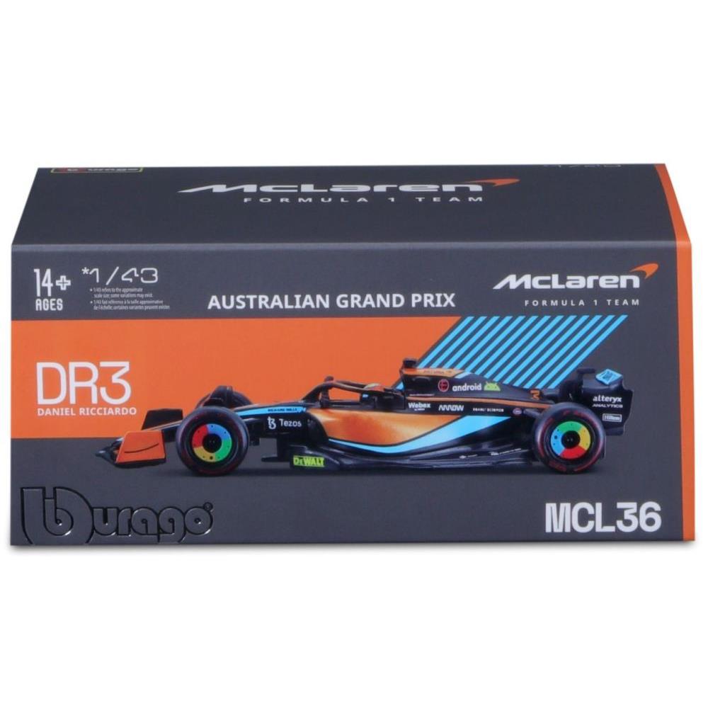 Modellauto McLaren Mercedes F1 MCL36 D. Ricciardo 2022, 1:43