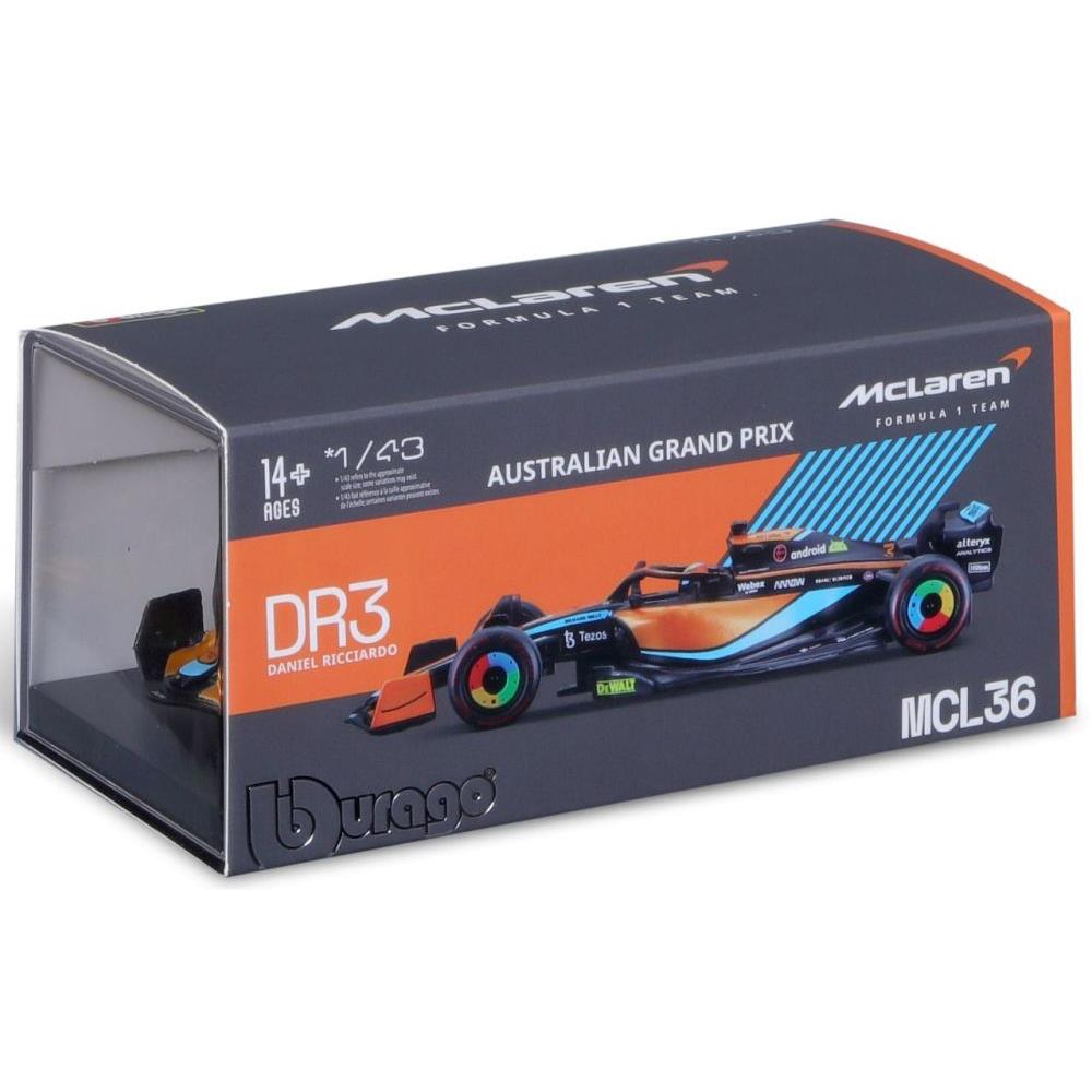 Modellauto McLaren Mercedes F1 MCL36 D. Ricciardo 2022, 1:43
