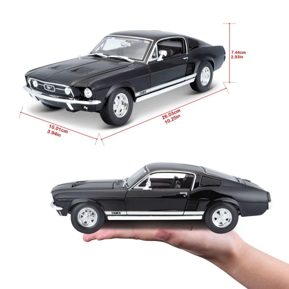 Modellauto Ford Mustang 1967, schwarz, 1:18