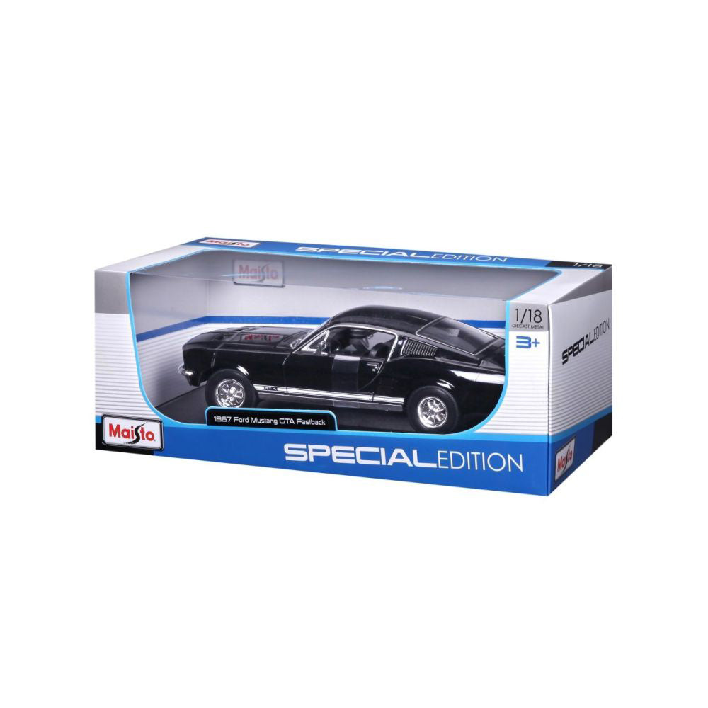 Modellauto Ford Mustang 1967, schwarz, 1:18