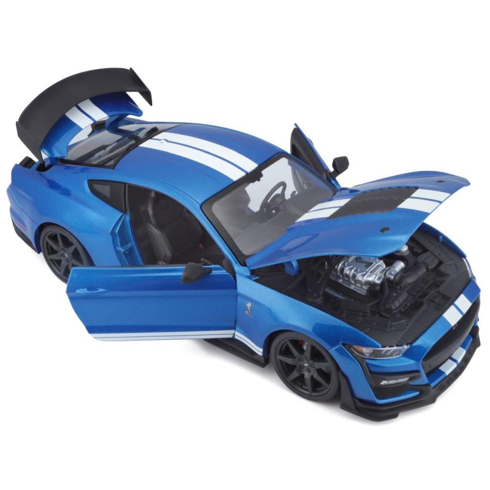 Modellauto Ford Mustang Shelby GT500 2020, blau, 1:18
