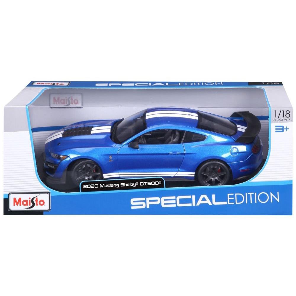 Modellauto Ford Mustang Shelby GT500 2020, blau, 1:18