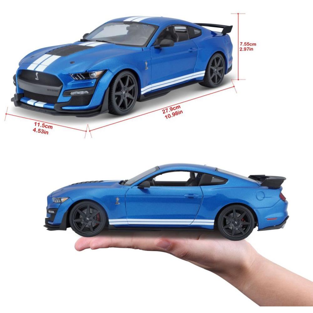 Modellauto Ford Mustang Shelby GT500 2020, blau, 1:18