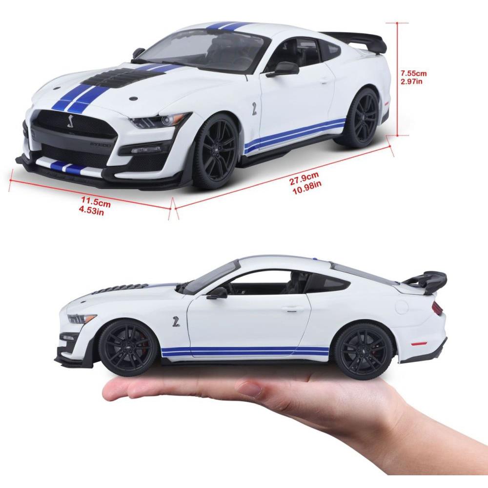 Modellauto Mustang Shelby GT500 2020, weiss, 1:18