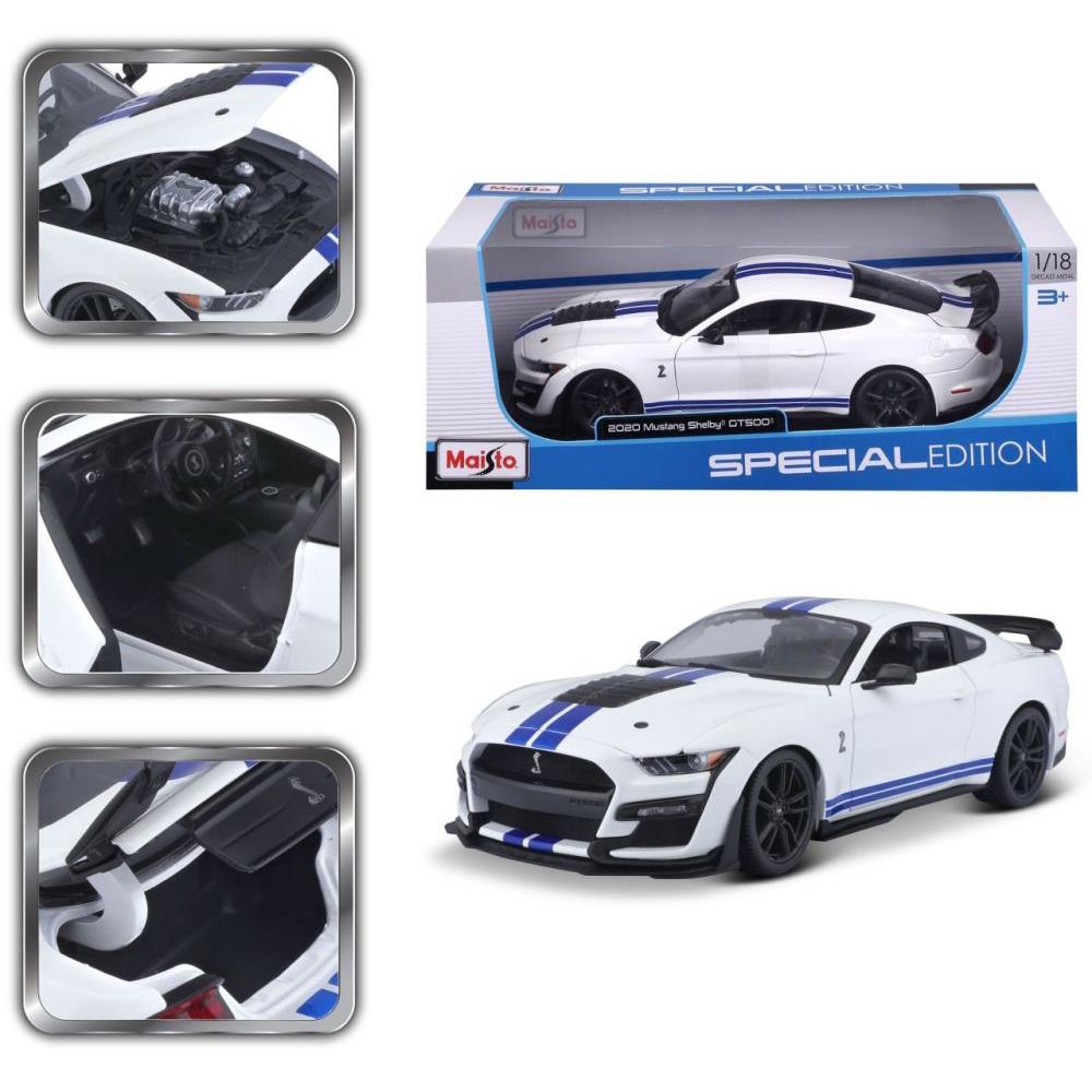 Modellauto Mustang Shelby GT500 2020, weiss, 1:18