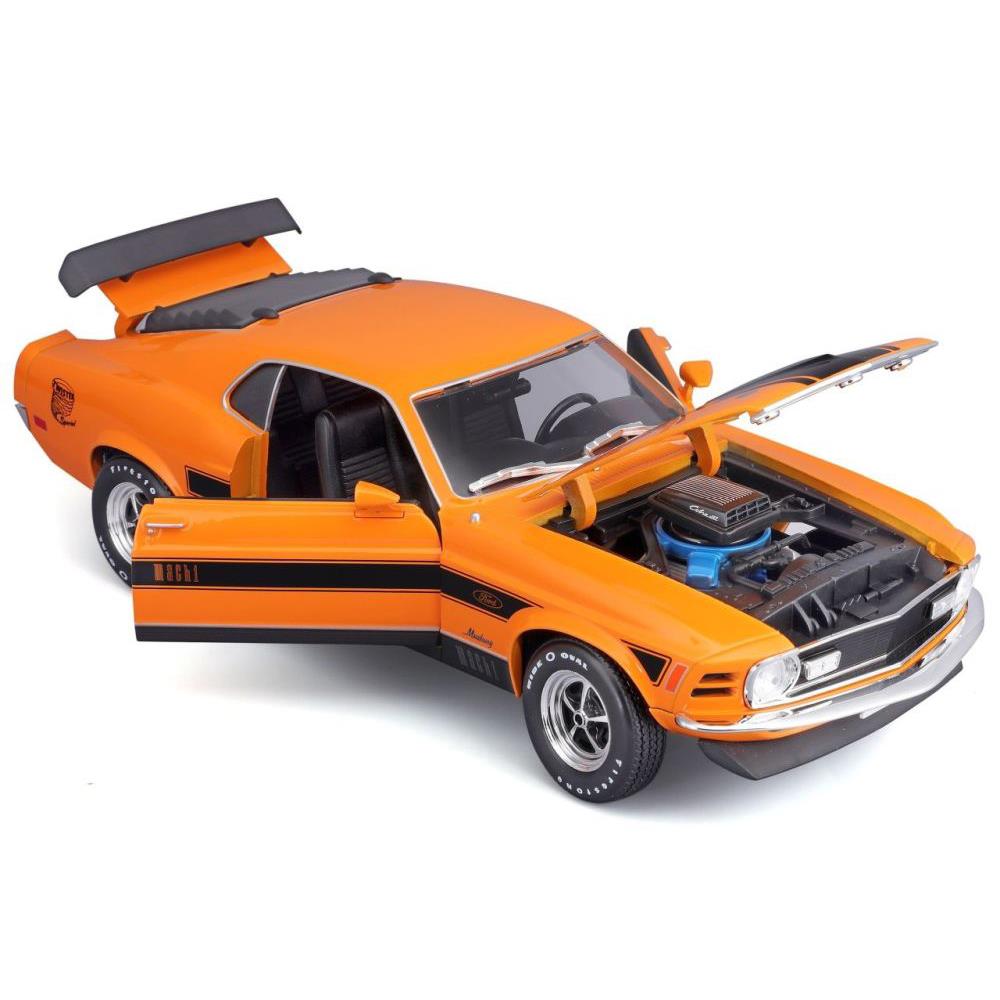 Modellauto Ford Mustang Mach 1 1970, orange, 1:18
