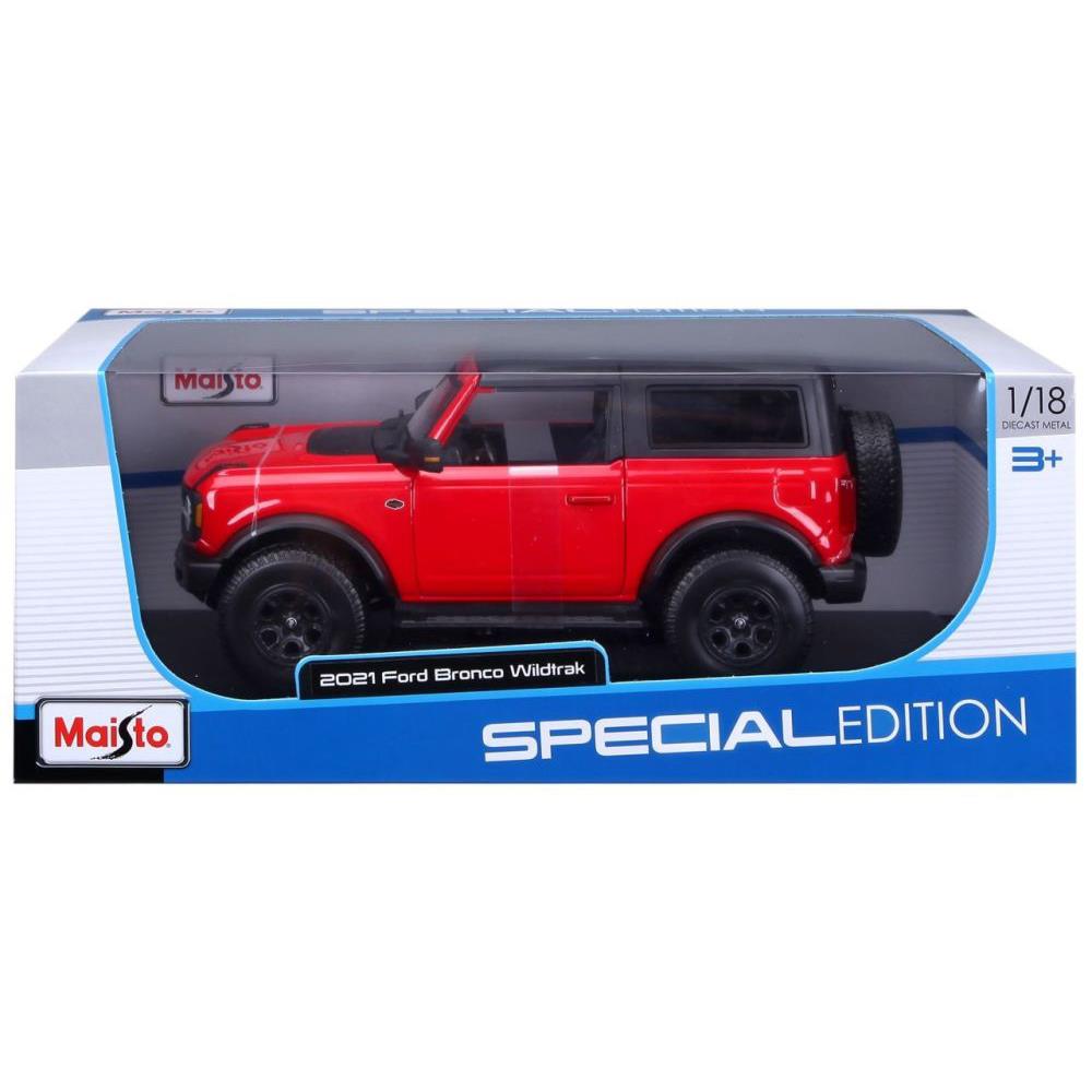Modellauto Ford Bronco Wildtrak 2021, rot, 1:18