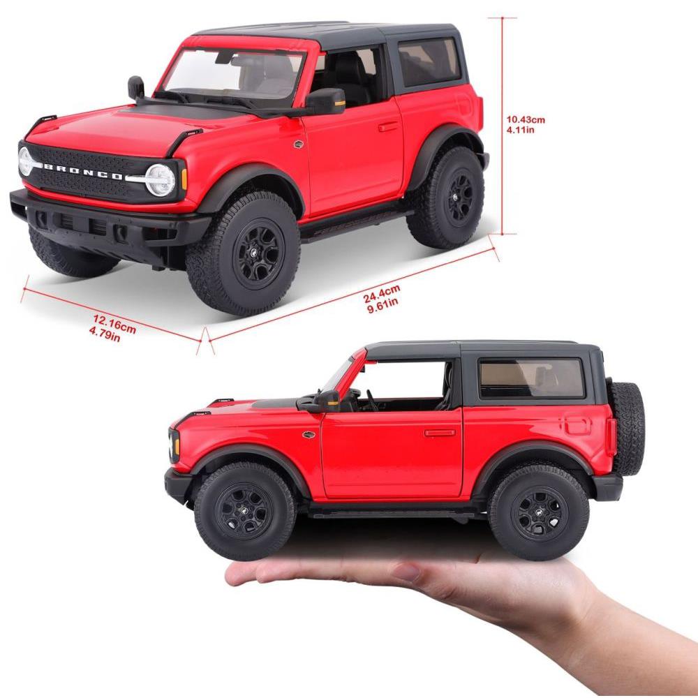 Modellauto Ford Bronco Wildtrak 2021, rot, 1:18