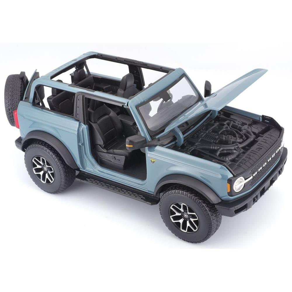 Modellauto Ford Bronco Badlands 2021, blau, 1:18