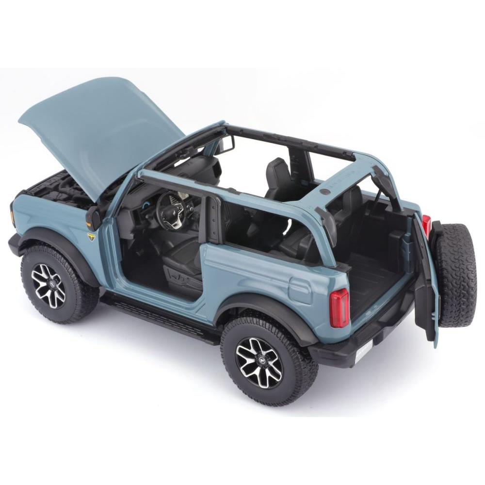 Modellauto Ford Bronco Badlands 2021, blau, 1:18