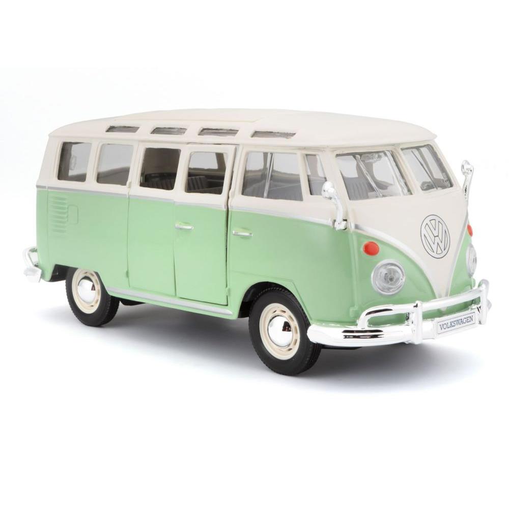 Modellauto Volkswagen Bulli T1 Van Samba, grün, 1:24