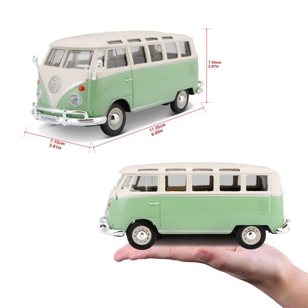 Modellauto Volkswagen Bulli T1 Van Samba, grün, 1:24