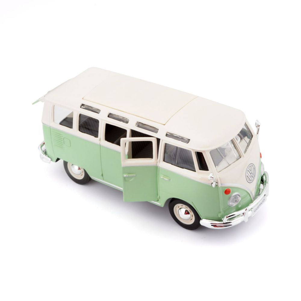 Modellauto Volkswagen Bulli T1 Van Samba, grün, 1:24