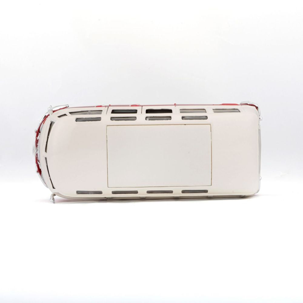 Modellauto Volkswagen Bulli T1 Van Samba, rot/weiss, 1:24