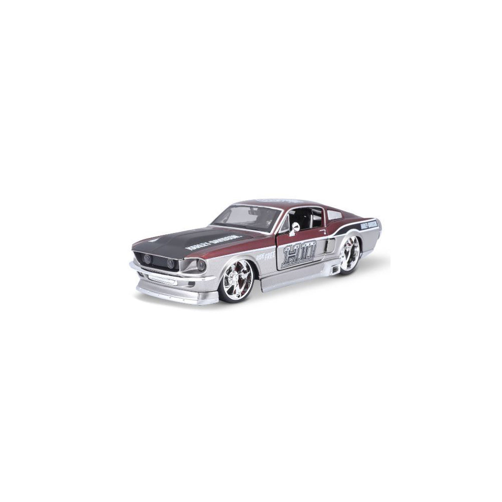 Modellauto Ford Mustang GT 1967 Harley Davidson, 1:24
