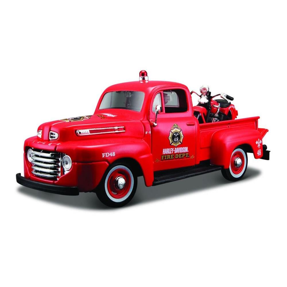 Modellauto Ford F-1 Pick up & EL Knucklehead 1936, 1:24