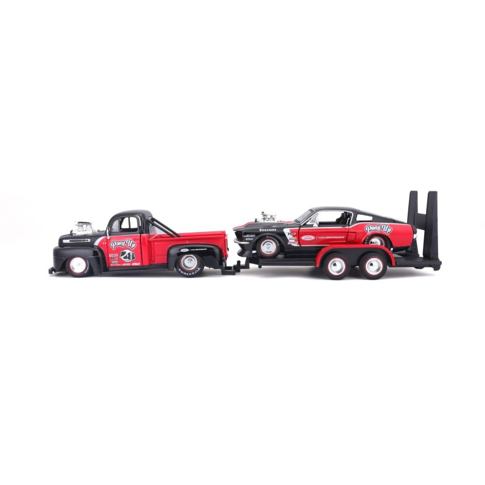 Modellauto Ford F1 Pickup 1948 & Ford Mustand GT 1967, 1:24
