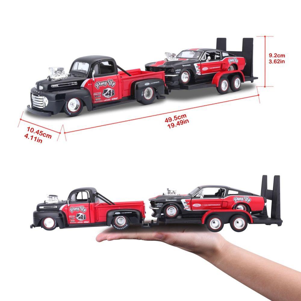 Modellauto Ford F1 Pickup 1948 & Ford Mustand GT 1967, 1:24