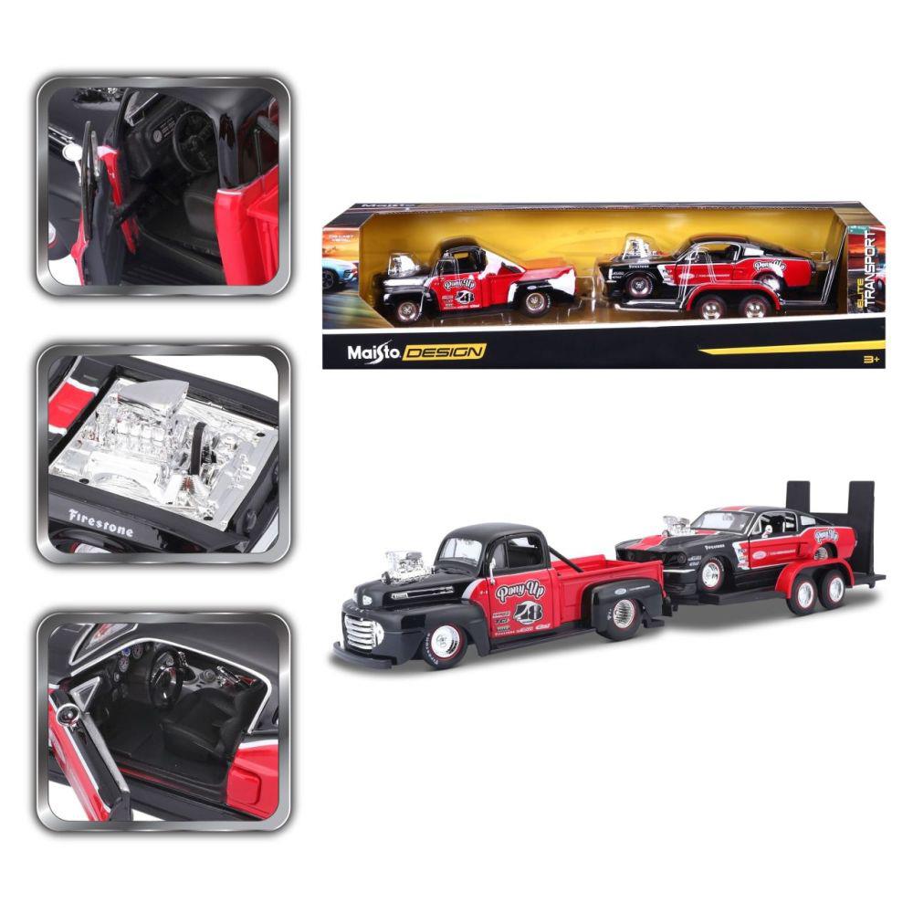 Modellauto Ford F1 Pickup 1948 & Ford Mustand GT 1967, 1:24