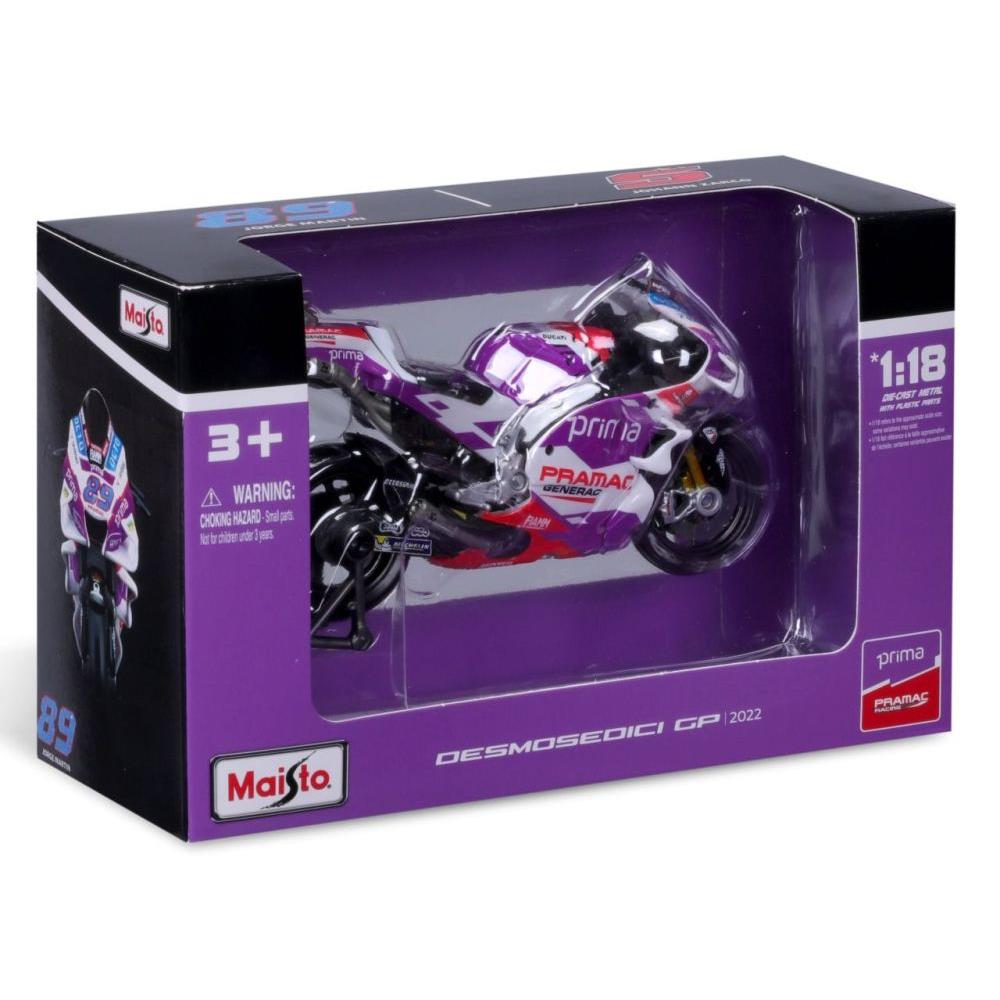 Motorrad Modell Moto GP Motorrad #89 Jorge Martin 2022, 1:18