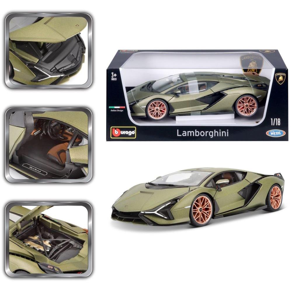 Modellauto Lamborghini Sian FKP 37, grün, 1:18