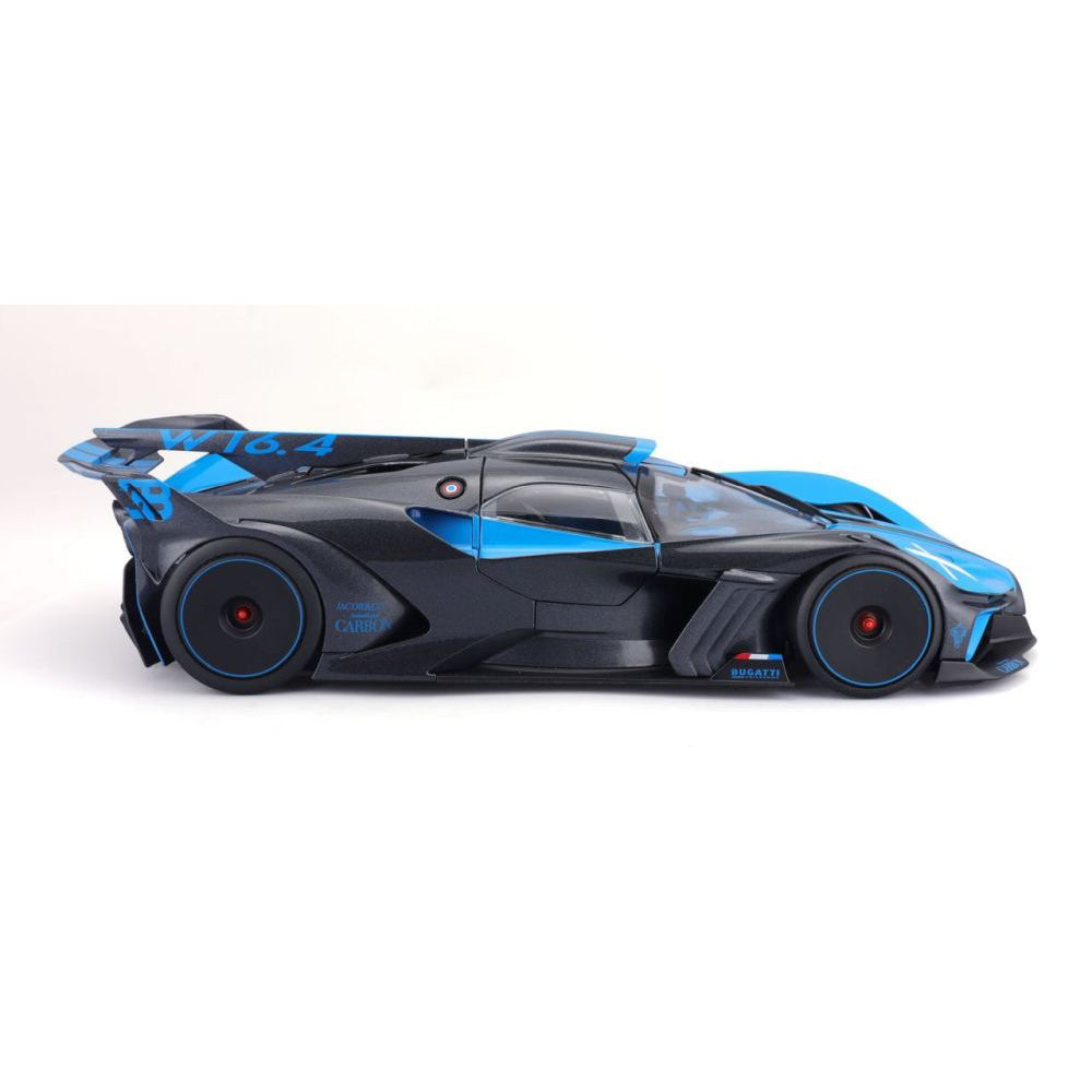 Modellauto Bugatti Bolide, blau/schwarz 1:18