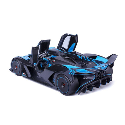 Modellauto Bugatti Bolide, blau/schwarz 1:18