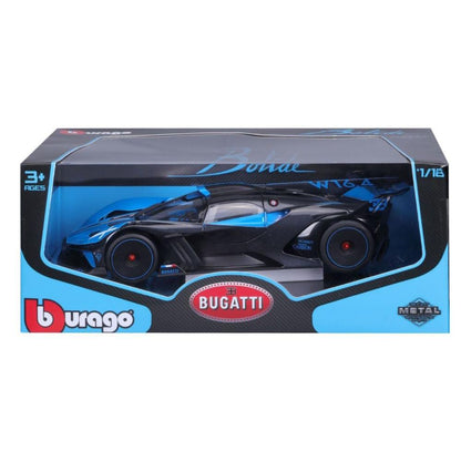 Modellauto Bugatti Bolide, blau/schwarz 1:18