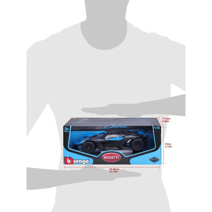 Modellauto Bugatti Bolide, blau/schwarz 1:18