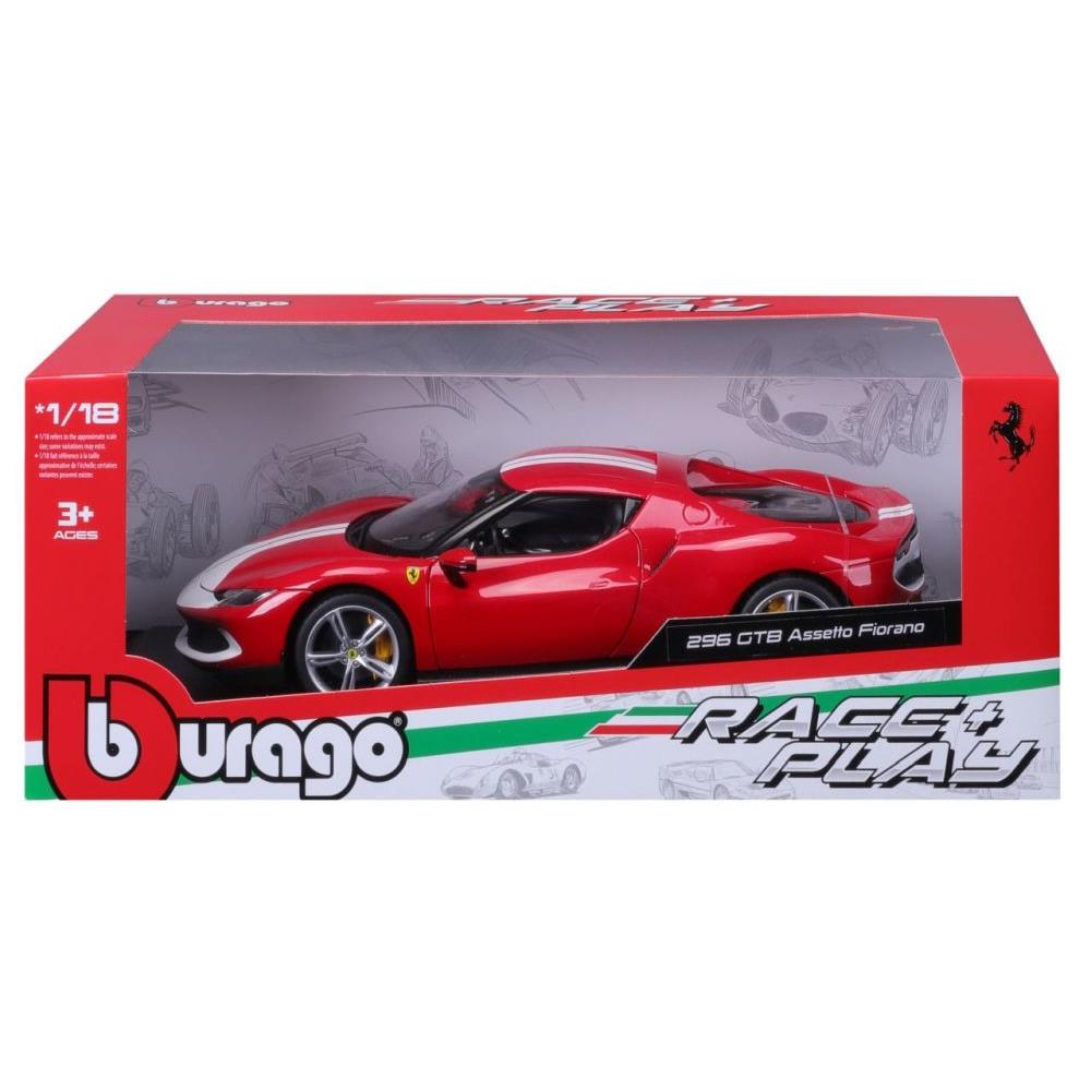 Modellauto Ferrari Race & Play 296 GTB Assetto Fiorano, rot, 1:18