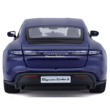 Modellauto Porsche Taycan Turbo S, blau, 1:24