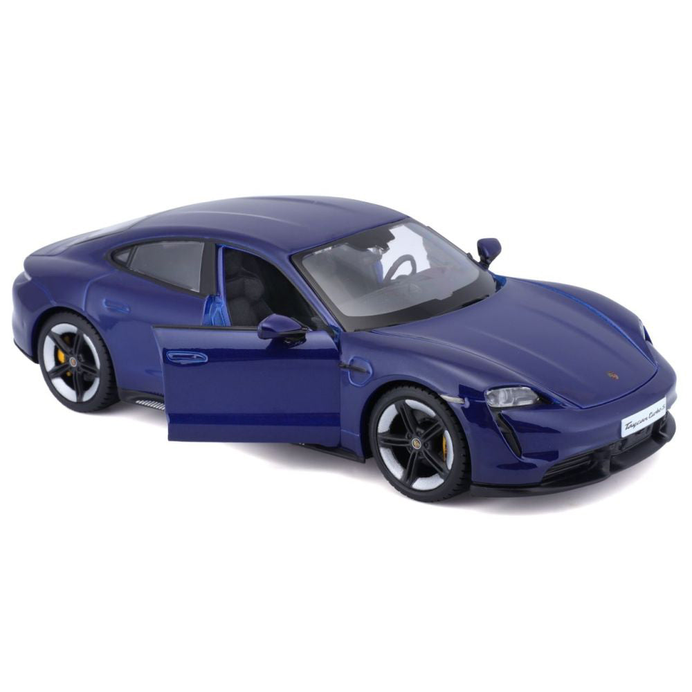 Modellauto Porsche Taycan Turbo S, blau, 1:24