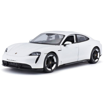 Modellauto Porsche Taycan Turbo S, weiss, 1:24