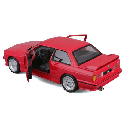 Modellauto BMW M3 (E30) 1988, rot, 1:24