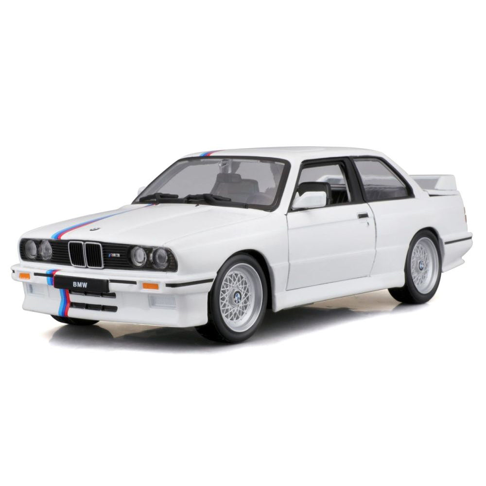 Modellauto BMW M3 (E30) 1988, weiss, 1:24