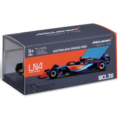 Modellauto McLaren Mercedes F1 MCL36 Lando Norris 2022, 1:43