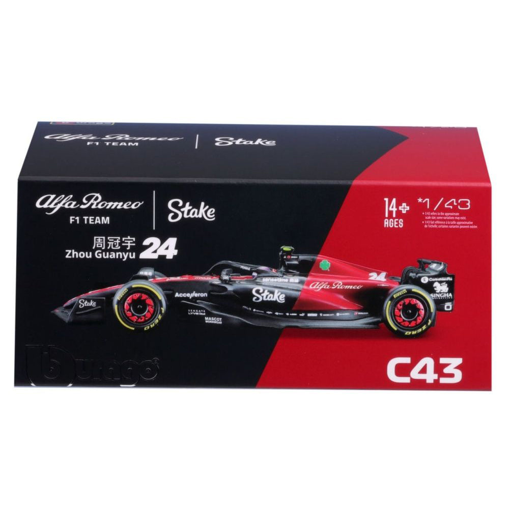 Modellauto Alfa Romeo F1 Team Stake C43, 1:43 Zhou 2023